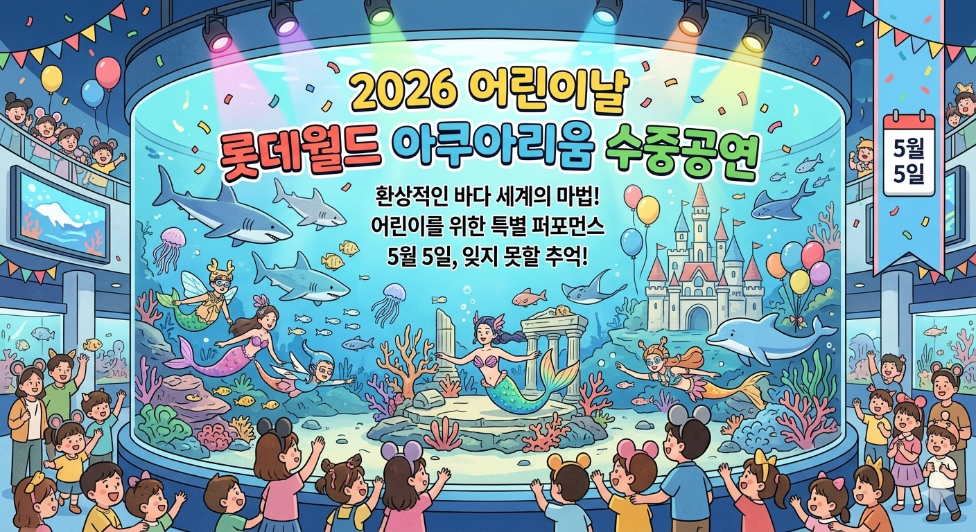 2026 어린이날 롯데월드 아쿠아리움 수중 공연